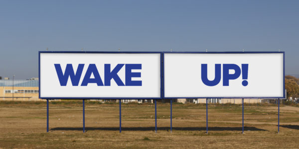 Two blank billboard mock up in an urban parcel